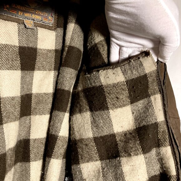 Mens Vintage WILSONS Adventure Bound Bomber Jacket - Brown Leather w/ Liner - Lg - Picture 11 of 12